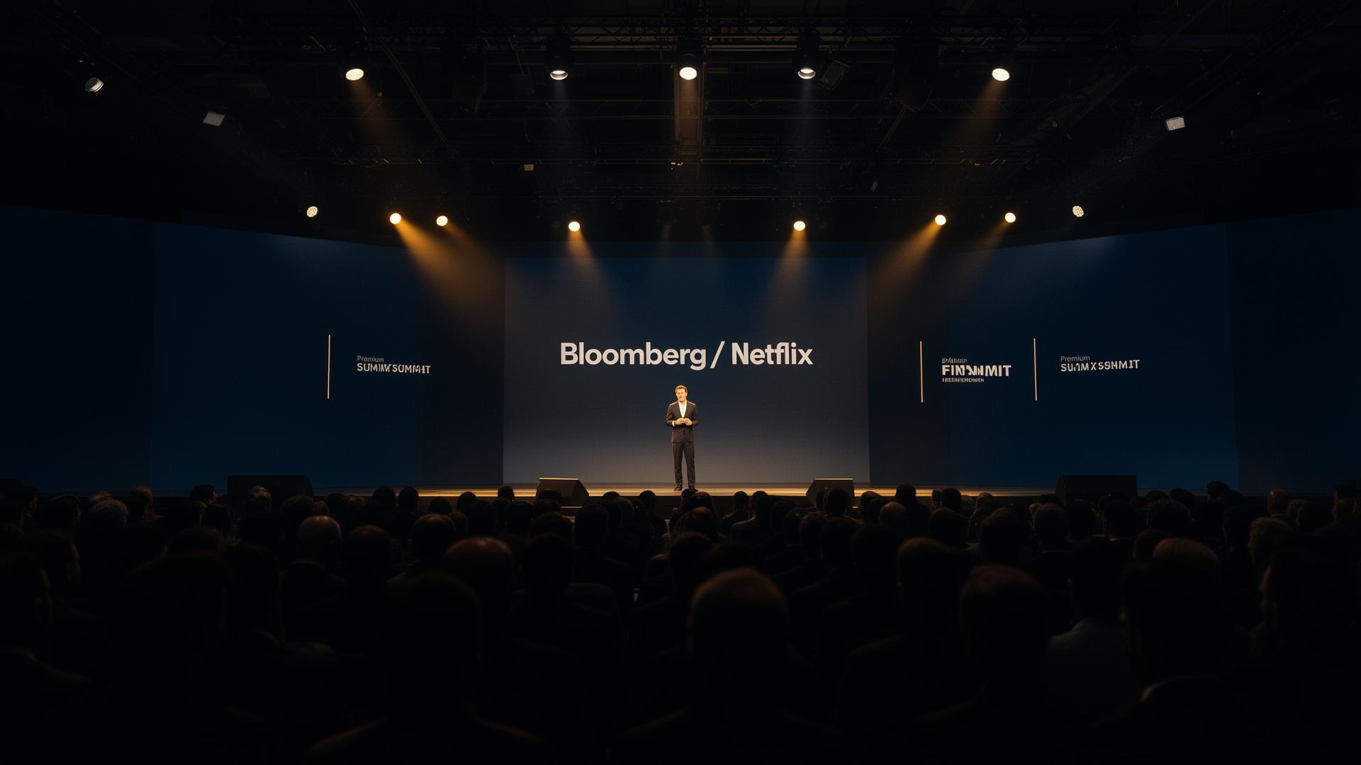 Martin de Bruin als keynote spreker op een modern finance-podium